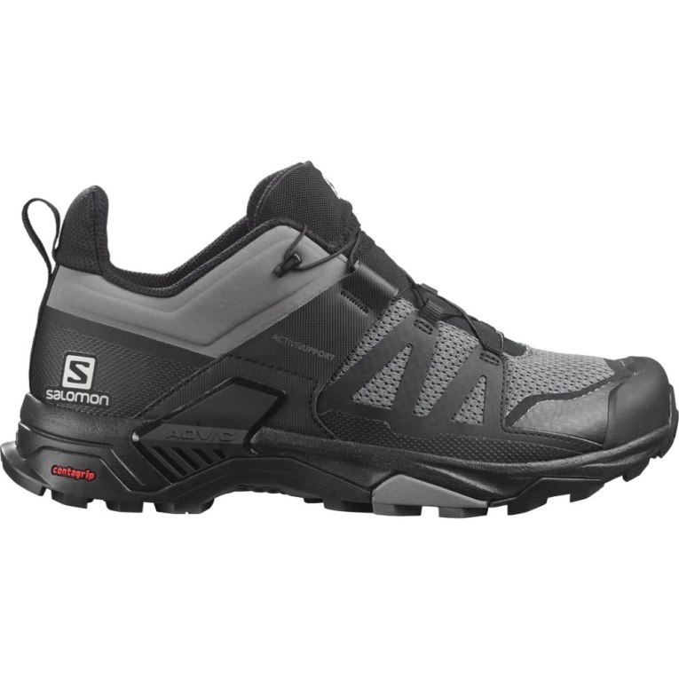 Black / Grey Salomon X Ultra 4 Men\'s Hiking Shoes | IE KI1365